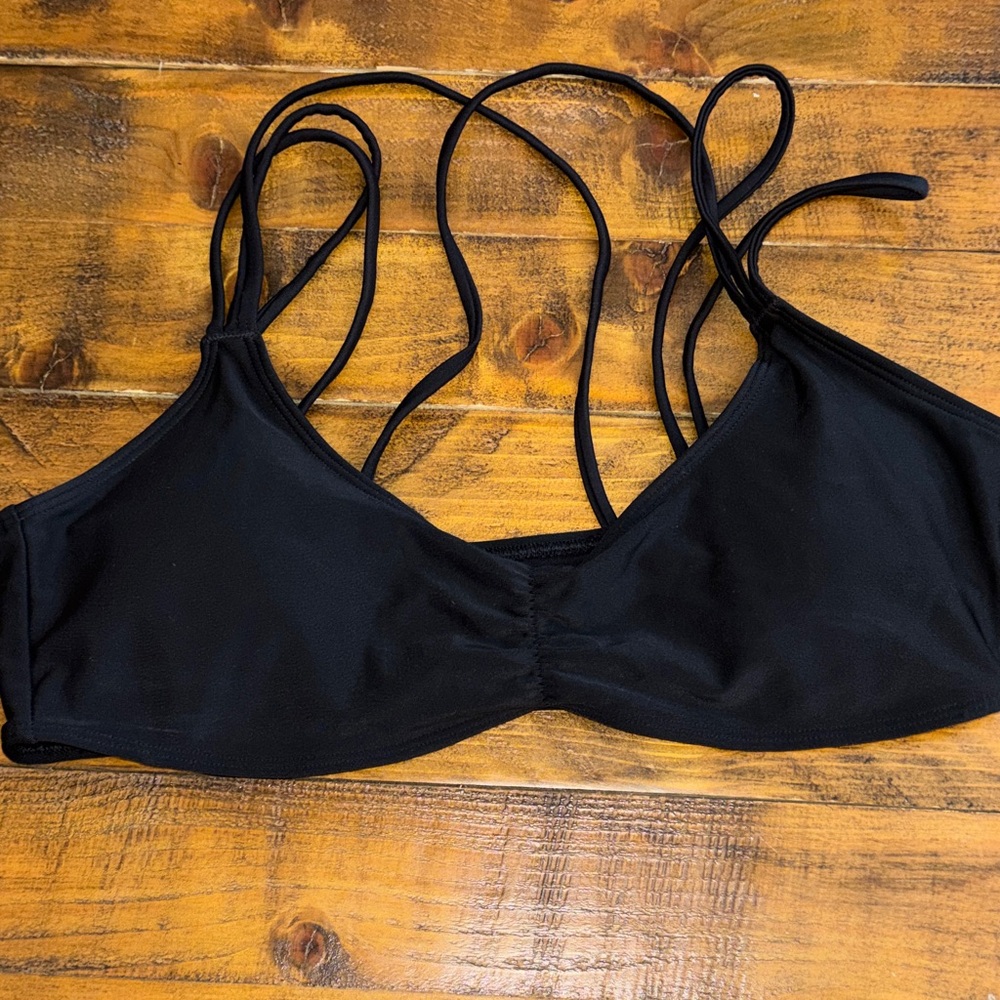 Aerie Black Bikini Top‎ Size L